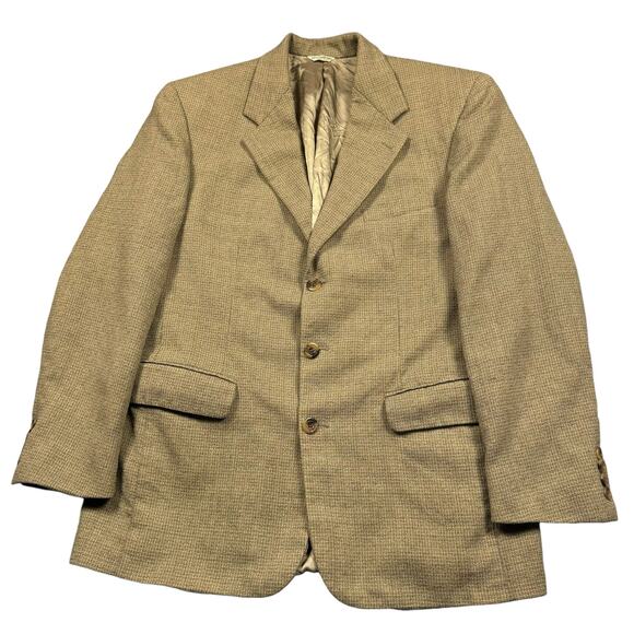 Blazer Men's 42R Wool Bill Blass Tweed Vintage Brown/Tan Sport Coat Jacket - Picture 2 of 13